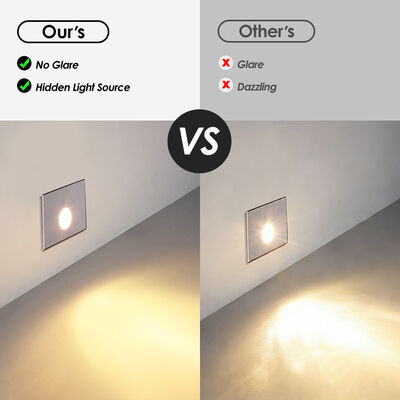 LED Recessed Wall Light 3W Outdoor White Aluminum IP65 for Pathway & Steps