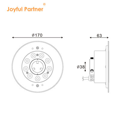 Led Fountain Light IP68 Waterproof DC12V 9W 18W Customized RGBW For Spa Pond