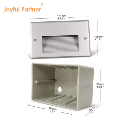 LED Recessed Wall Light SMD LED 120° Downward Light Distribution AC100-240V Aluminum Material For Outdoor Use