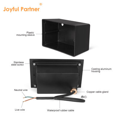 এলইডি রিসেসড আউটডোর ওয়াল লাইট ২W আইপি৬৫ মাউন্টেড স্লিভ সহ রা৮৫ অপটিক্যাল লেন্স এসি১০০-২৪০V