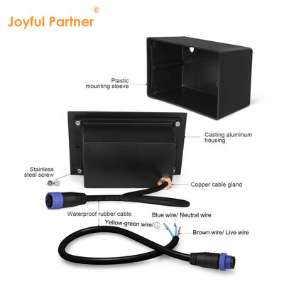 এলইডি রিসেসড আউটডোর ওয়াল লাইট ২W আইপি৬৫ মাউন্টেড স্লিভ সহ রা৮৫ অপটিক্যাল লেন্স এসি১০০-২৪০V