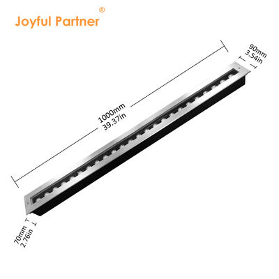 LED Underground Linear Light 12W 24W 48W DC24V 1000MM 1Meter Stainless Steel316 IP67 Recessed Type