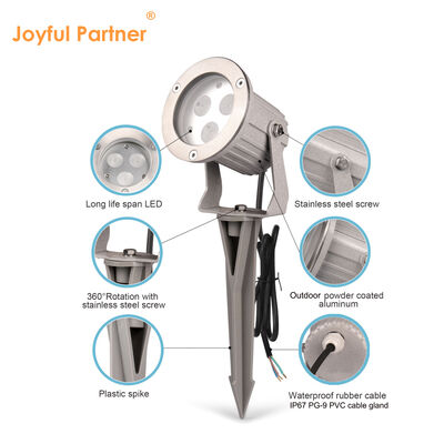 আইপি 65 এলইডি গার্ডেন স্পট লাইট অ্যালুমিনিয়াম জিইউ 10 বাল্ব আউটডোর পাথওয়ে আলোকসজ্জার জন্য 0.5 এম তারের