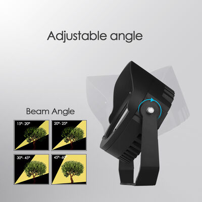 এলইডি গার্ডেন স্পট লাইট ৩৬W বিল্ট-ইন DMX512 ড্রাইভার DC24V RGB3in1 কালো আউটডোর পাউডার কোটিং হাউজিং ব্যাস ১৬০MM