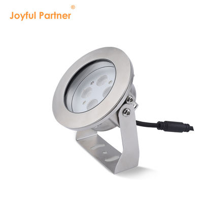 স্টেইনলেস স্টীল LED আন্ডারওয়াটার লাইট IP68 DC12V 24W উষ্ণ সাদা 3000K ফোয়ারা জন্য