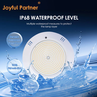 ইপোক্সি রজন ভরা পানির নীচে পুল হালকা প্রাচীর মাউন্ট ABS হাউজিং IP68 AC12V 18W Dia 260mm