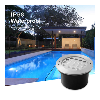 ডিসি24V 18W RGB 316 স্টেইনলেস স্টিল IP68 আন্ডারওয়াটার লাইট, রিমোট এবং ট্রান্সফরমার সহ