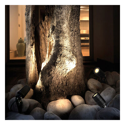 LED গার্ডেন স্পট লাইট IP65 14W COB DC24V LED DIA68MM 2700K উষ্ণ সাদা এন্টি গ্লেয়ার হুড বাগান আলো জন্য